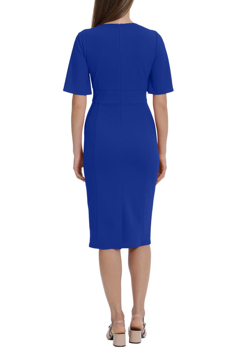 Flutter Sleeve Midi Dress, Alternate, color, RETRO BLUE