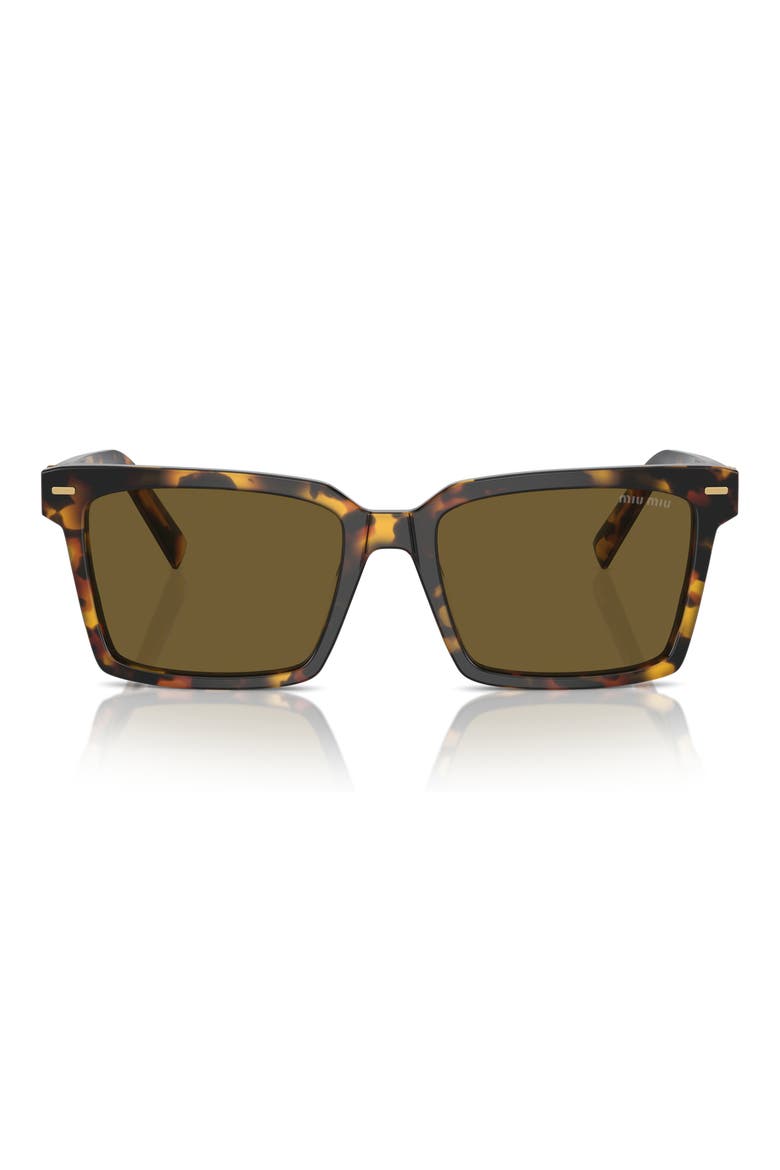 55mm Rectangular Sunglasses, Alternate, color, BLOND HAVANA