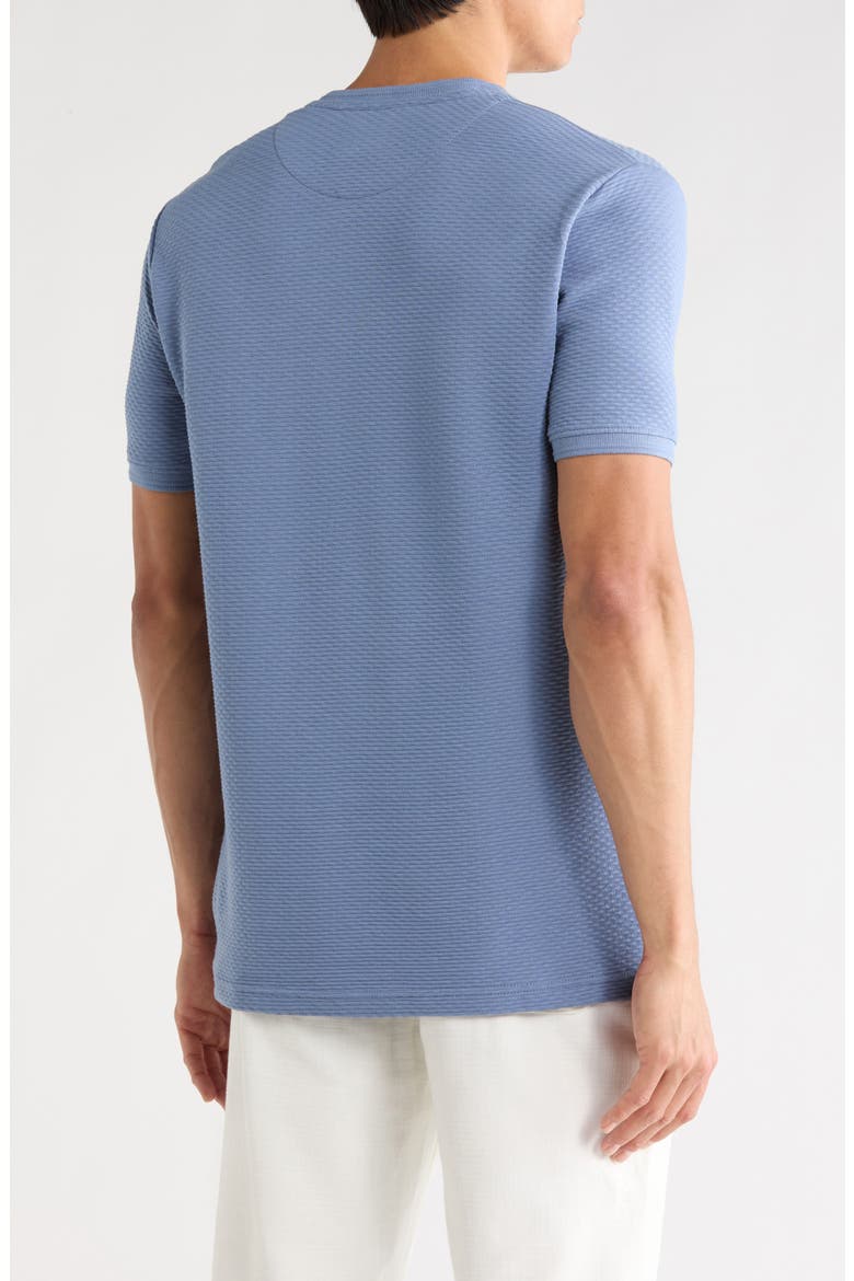 Geometric Textured Knit T-Shirt, Alternate, color, BLUE W/ GEO TEXTURED