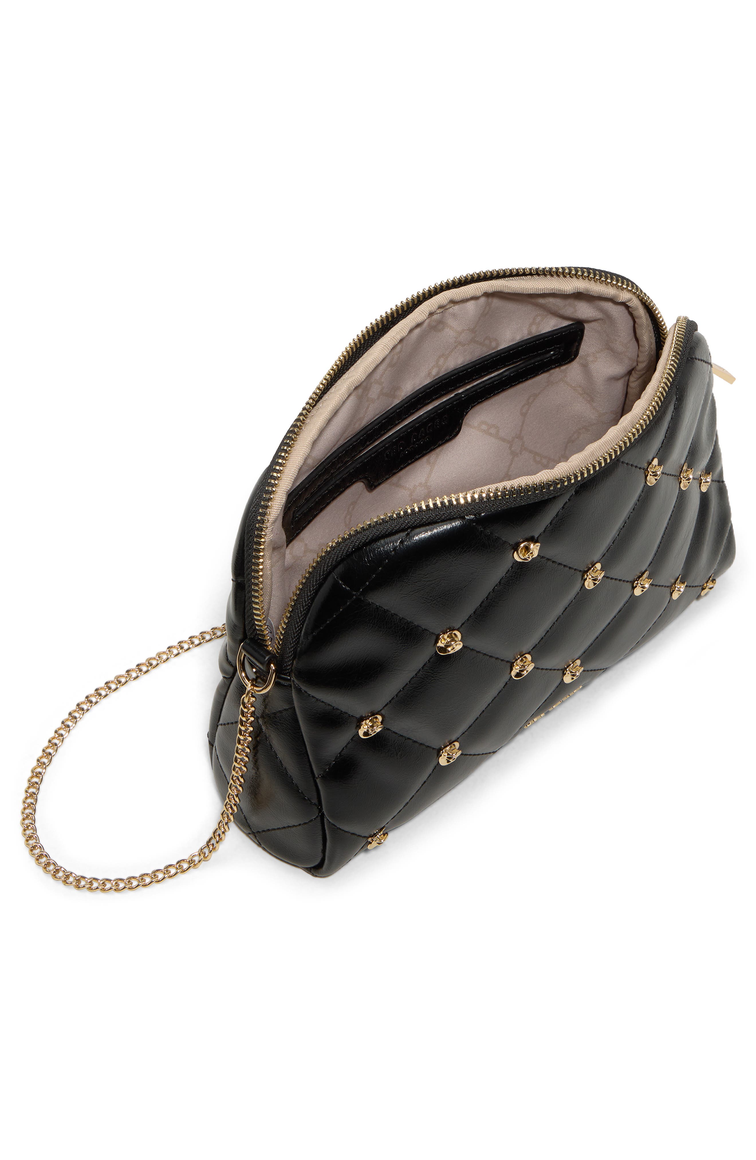 Lilibet Quilted Crossbody Bag, Alternate, color, SHINY BLACK