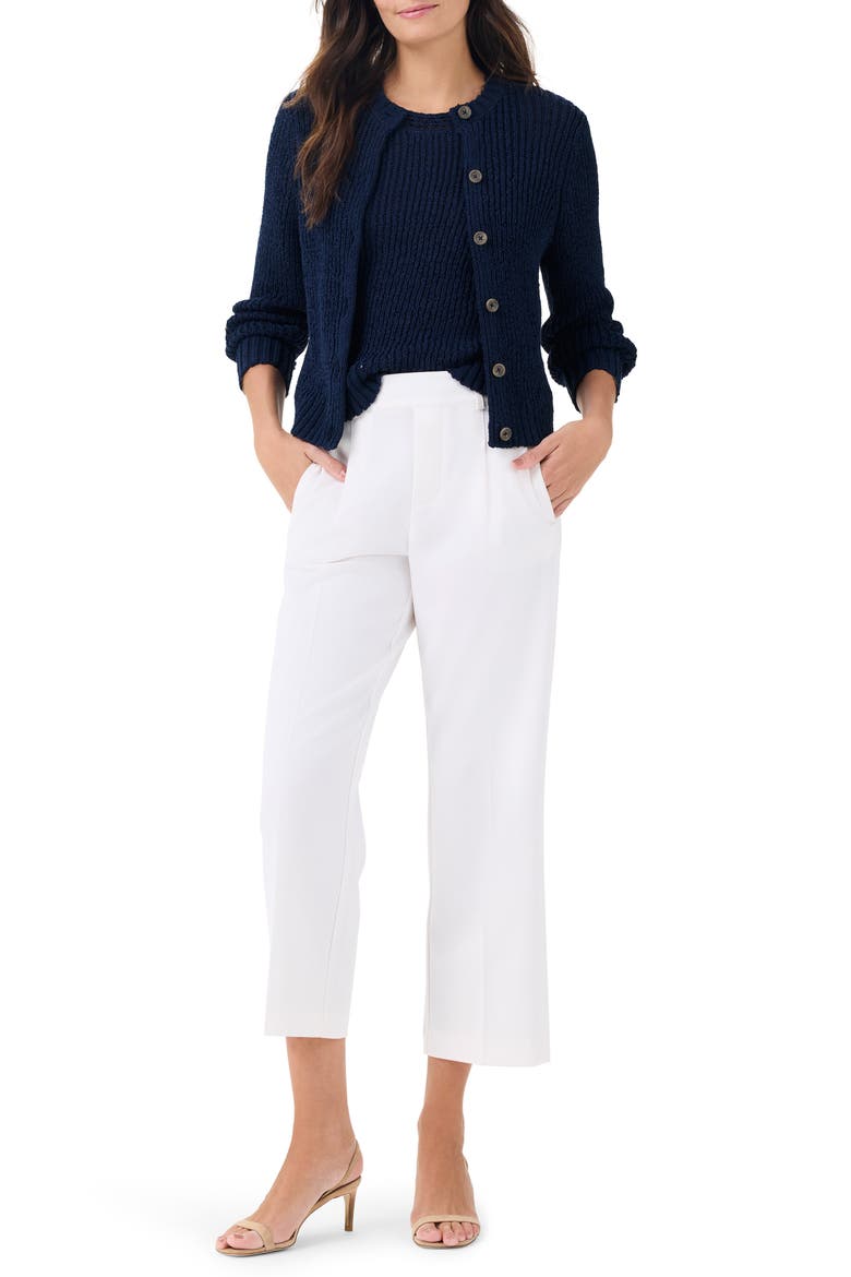 Openwork Knit Cardigan, Alternate, color, DARK INDIGO