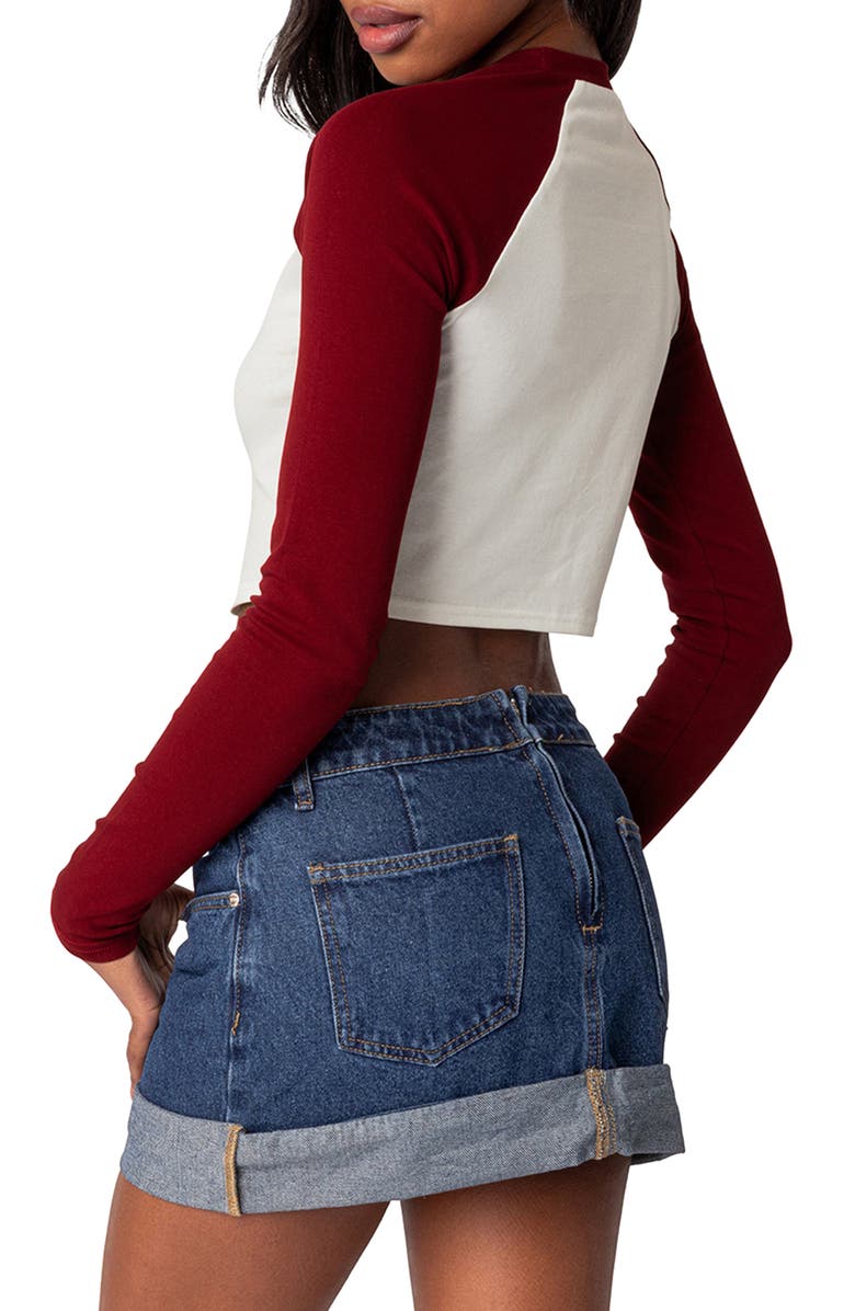 EDIKTED Manhattan Long Sleeve Cotton Graphic T-Shirt, Alternate, color,