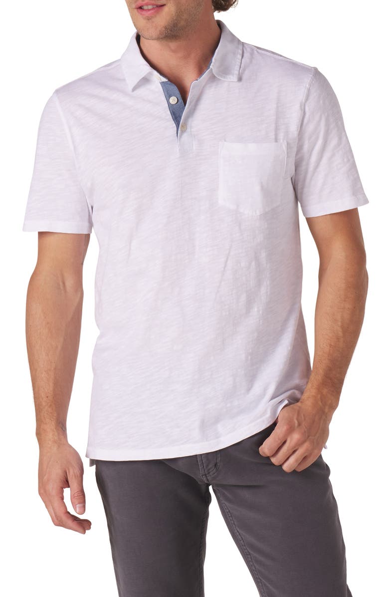 The Normal Brand Slub Pocket Polo, Main, color, White