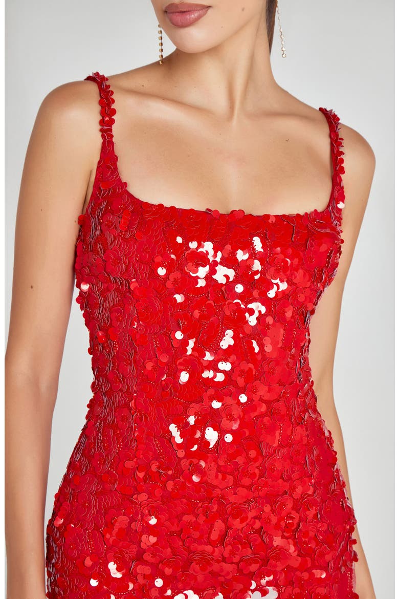Karlie Sequin Minidress, Alternate, color, RED