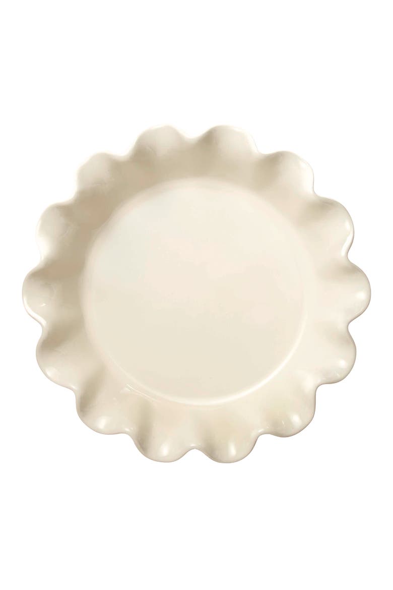 HR Ceramic 10-inch Ruffled Pie Dish, Alternate, color, Clay