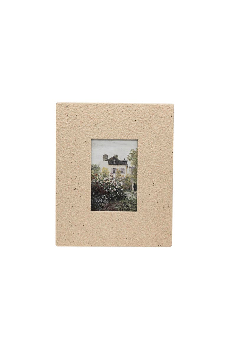 4x6 Sand Texture Picture Frame Tan Metal MDF & Glass, Main, color, Beige