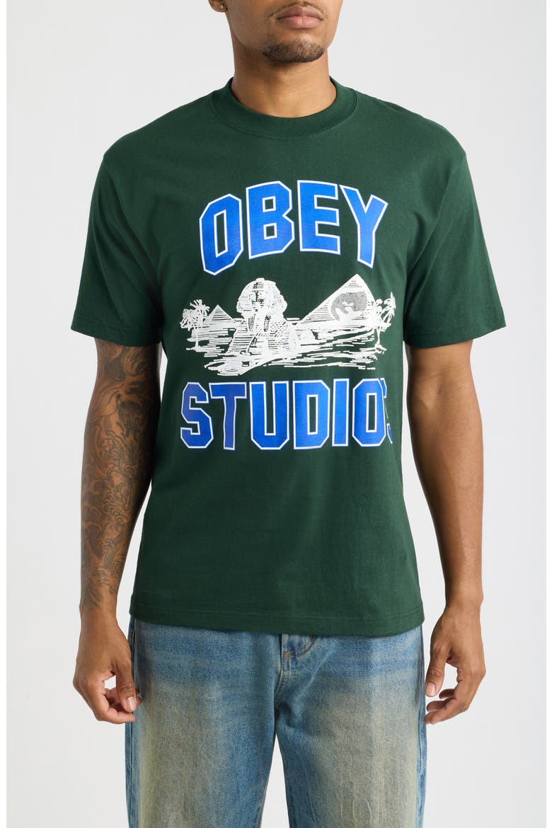 Cairo Graphic T-Shirt, Main, color, FOREST GREEN