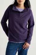 Seasalt Cornwall Last Boat Organic Cotton Half Placket Sweatshirt