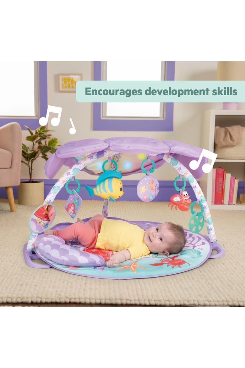 The Little Mermaid Twinkle Trove Light-Up Musical Baby Activity Gym, Alternate, color, PURPLE