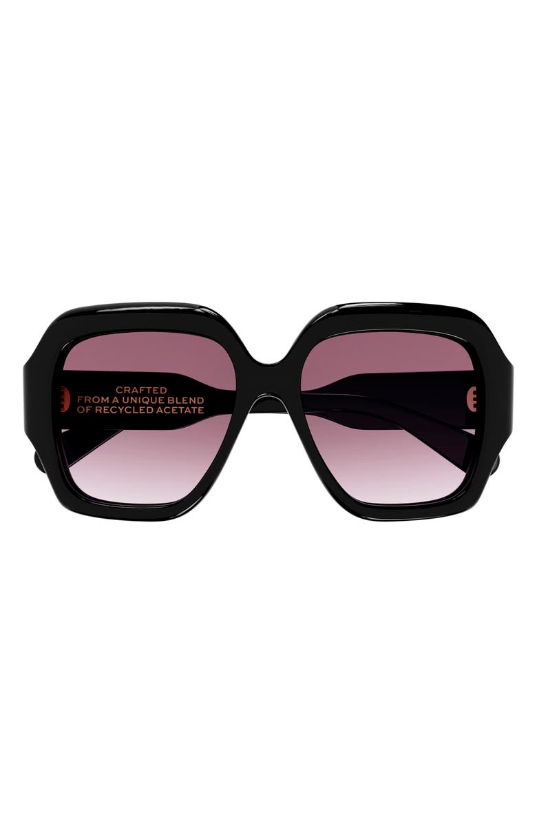 Chloé 56mm Square Sunglasses, Main, color, 