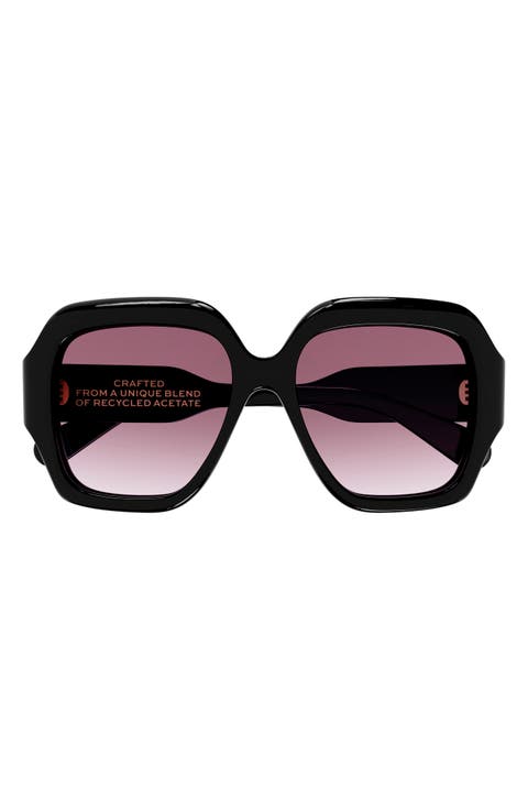 56mm Square Sunglasses