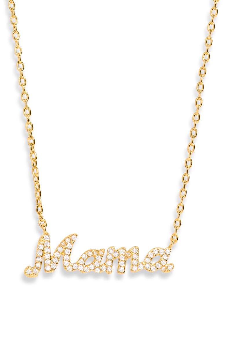 Dorene Mama Pendant Necklace, Main, color, GOLD