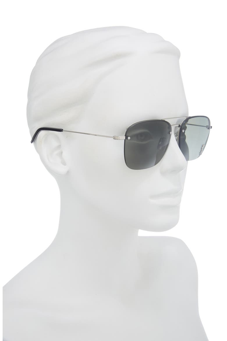Aviator Sunglasses, Alternate, color, SILVER SILVER GREY
