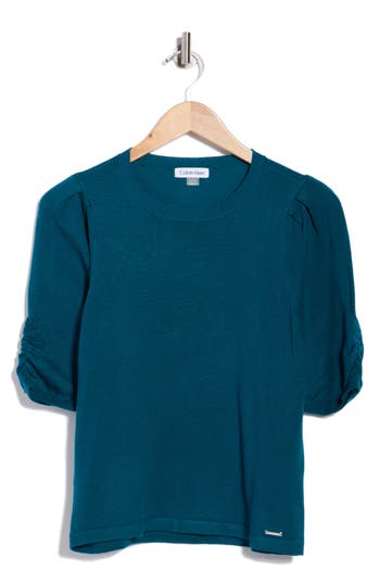 Calvin Klein Elbow-length Sleeve Sweater In Green