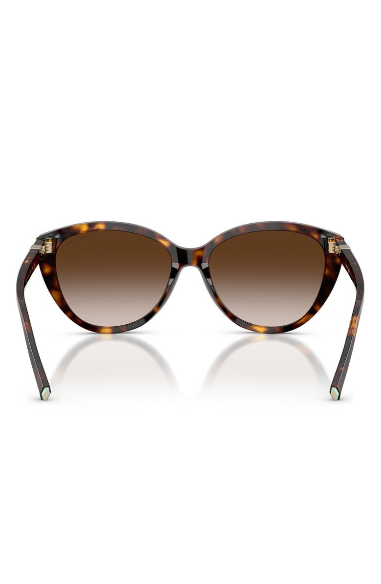 Tiffany & Co. 56mm Cat Eye Sunglasses, Alternate, color, Havana / Brown Gradient
