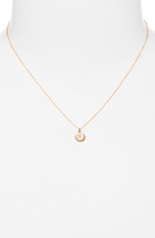 Set & Stones Shelly Pendant Necklace In Gold