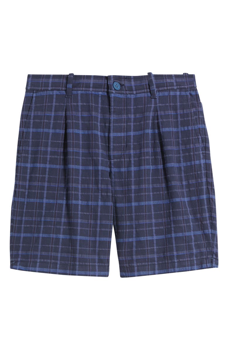 Tommy Bahama Midnight Check Pleat Shorts, Alternate, color, 