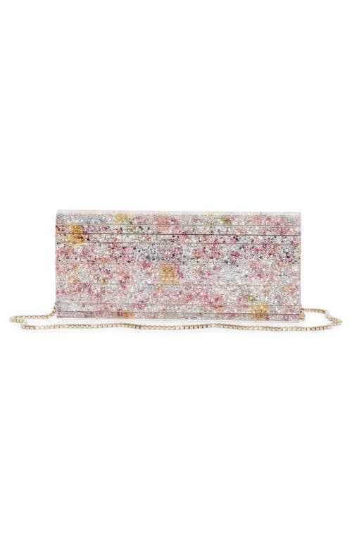 Jimmy Choo Sweetie Glitter Acrylic Leather Clutch Bag