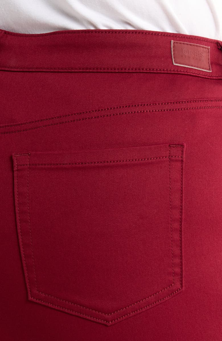 Jones New York Lexington Straight Leg Jeans, Alternate, color, Bordeaux