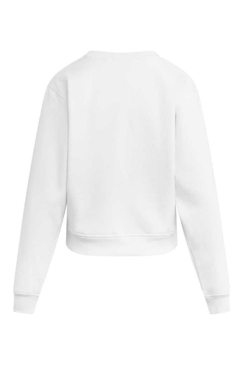 The Ritzy Embroidered Cotton Blend Crop Sweatshirt, Alternate, color, SUGAR/ TRUE RED