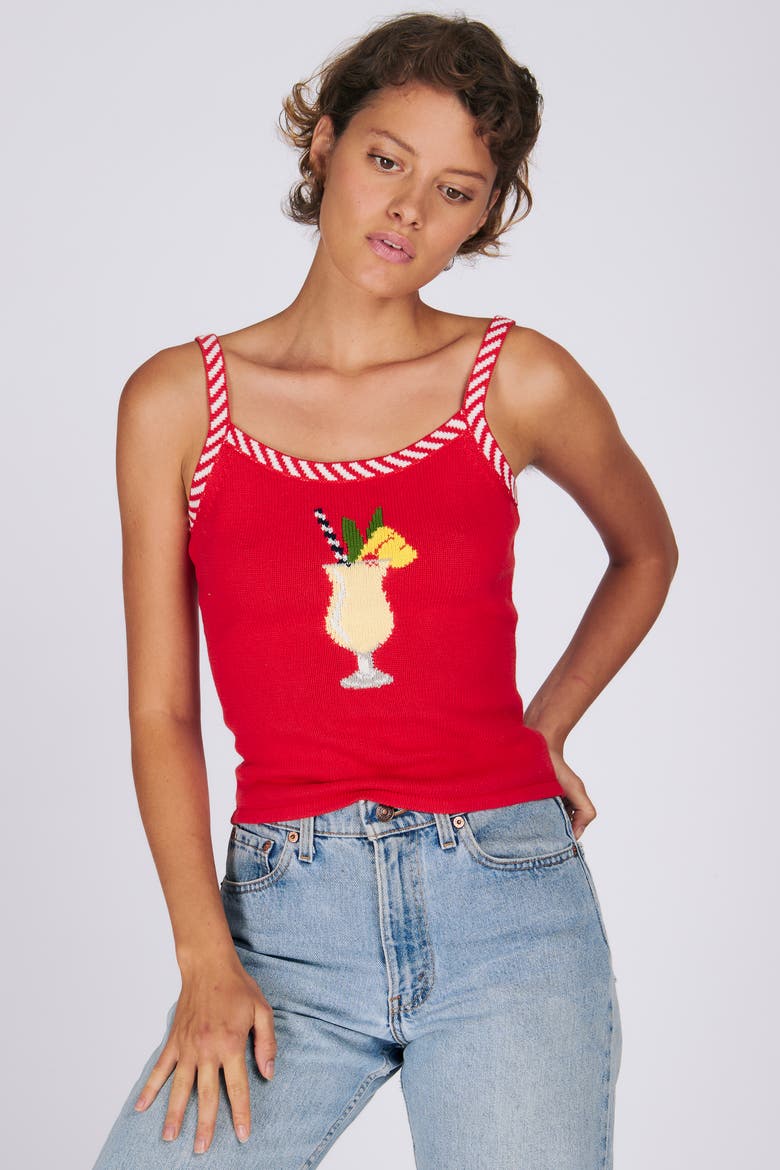 Pina Colada Tank, Alternate, color, Maraschino
