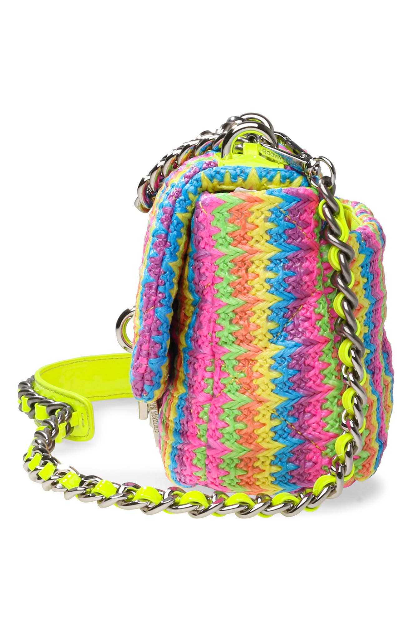 Steve Madden Prism Woven Neon Crossbody Bag, Alternate, color, 