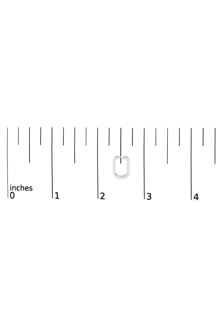 10K Gold 1/10 Cttw Three Stone Lab Grown Diamond Oval Huggies Hoop Earrings, Alternate, color, White