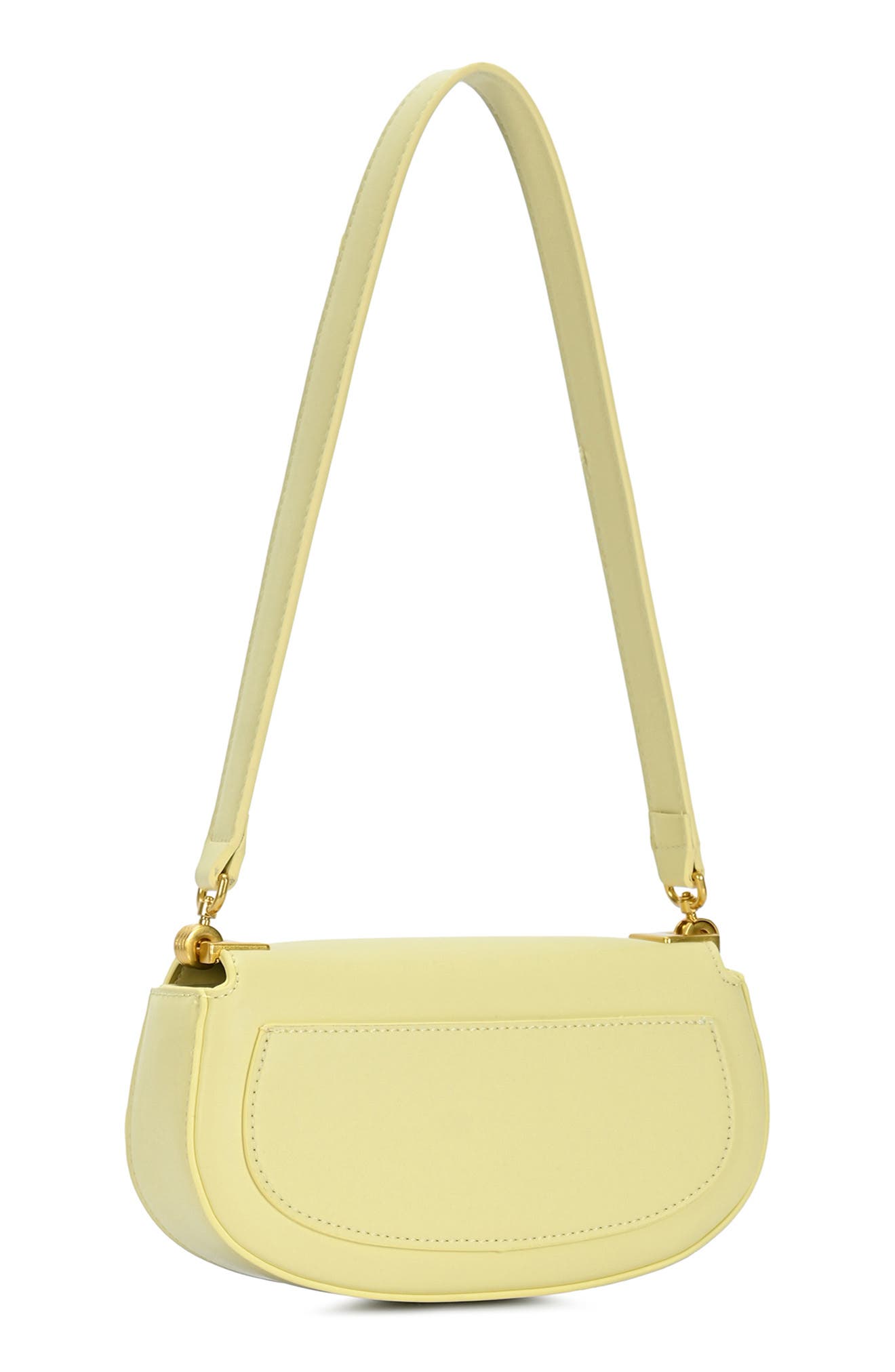 Rib Buckle Shoulder Bag, Alternate, color, PALE YELLOW