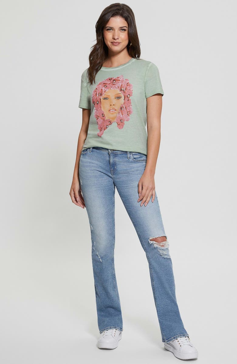 GUESS Orchid Queen Graphic T-Shirt, Alternate, color, 