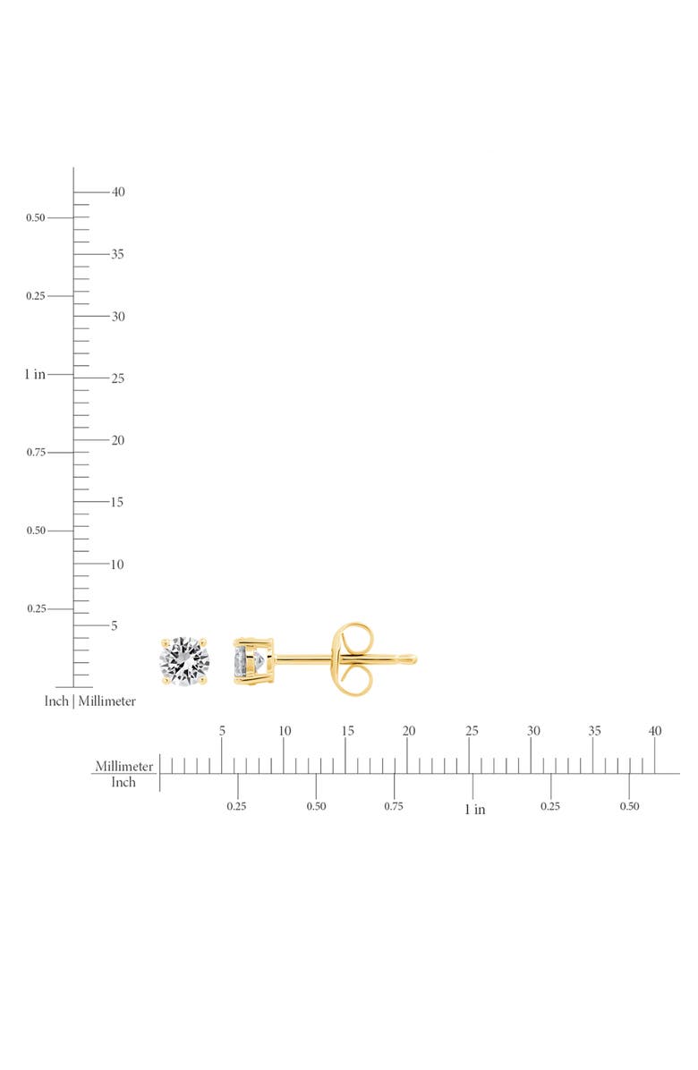 Crislu Brilliant Cut Cubic Zirconia Stud Earrings, Alternate, color, 18Kyg/ Clear Stone