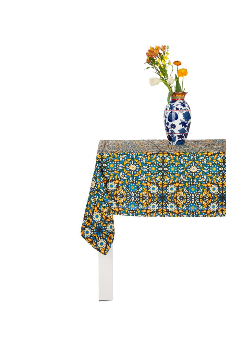 La DoubleJ Large Tablecloth Confetti Blue, Alternate, color, Confetti Blue