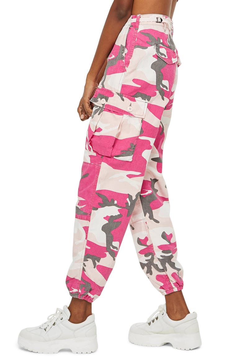 Camo Trousers, Alternate, color, PINK MULTI