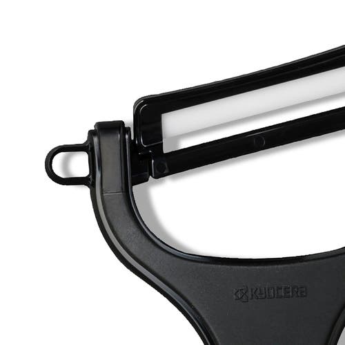 Kyocera Advanced Ceramic Soft Grip Double Edge Blade Soft Grip Peeler, Black In Black