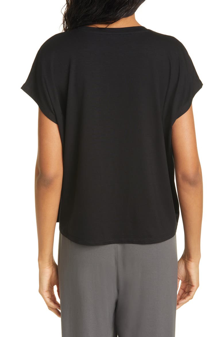 Crewneck Boxy Top, Alternate, color, BLACK