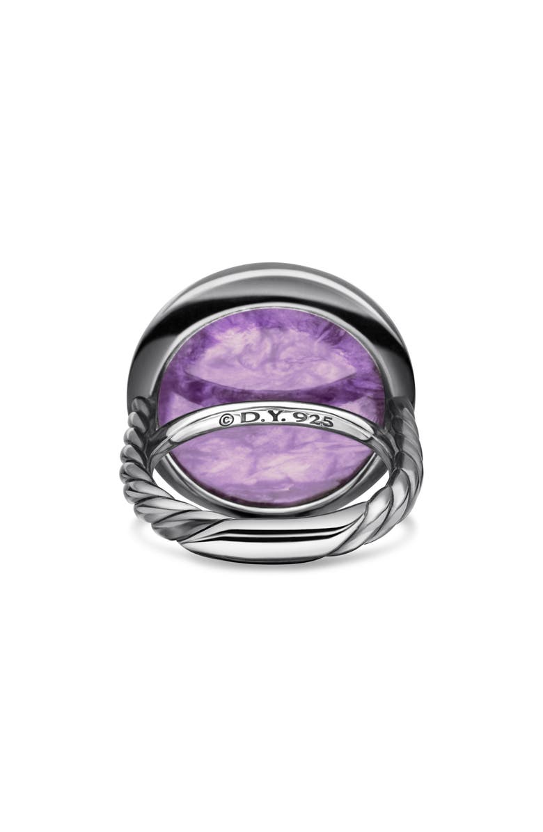 David Yurman DY Elements<sup>®</sup> Ring in Sterling Silver with Chariote & Purple Sapphires, 18mm, Alternate, color, Purple
