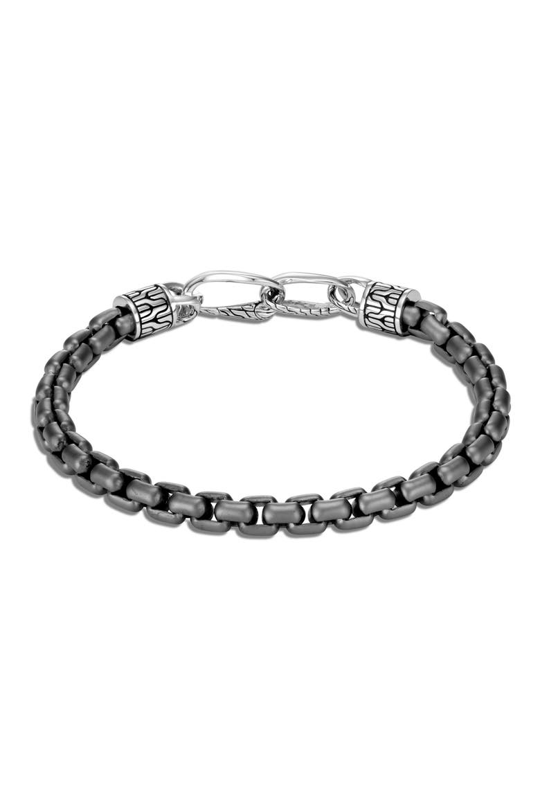 Men's Asli Classic Chain Link Bracelet, Alternate, color, SILVER/ BLACK RHODIUM