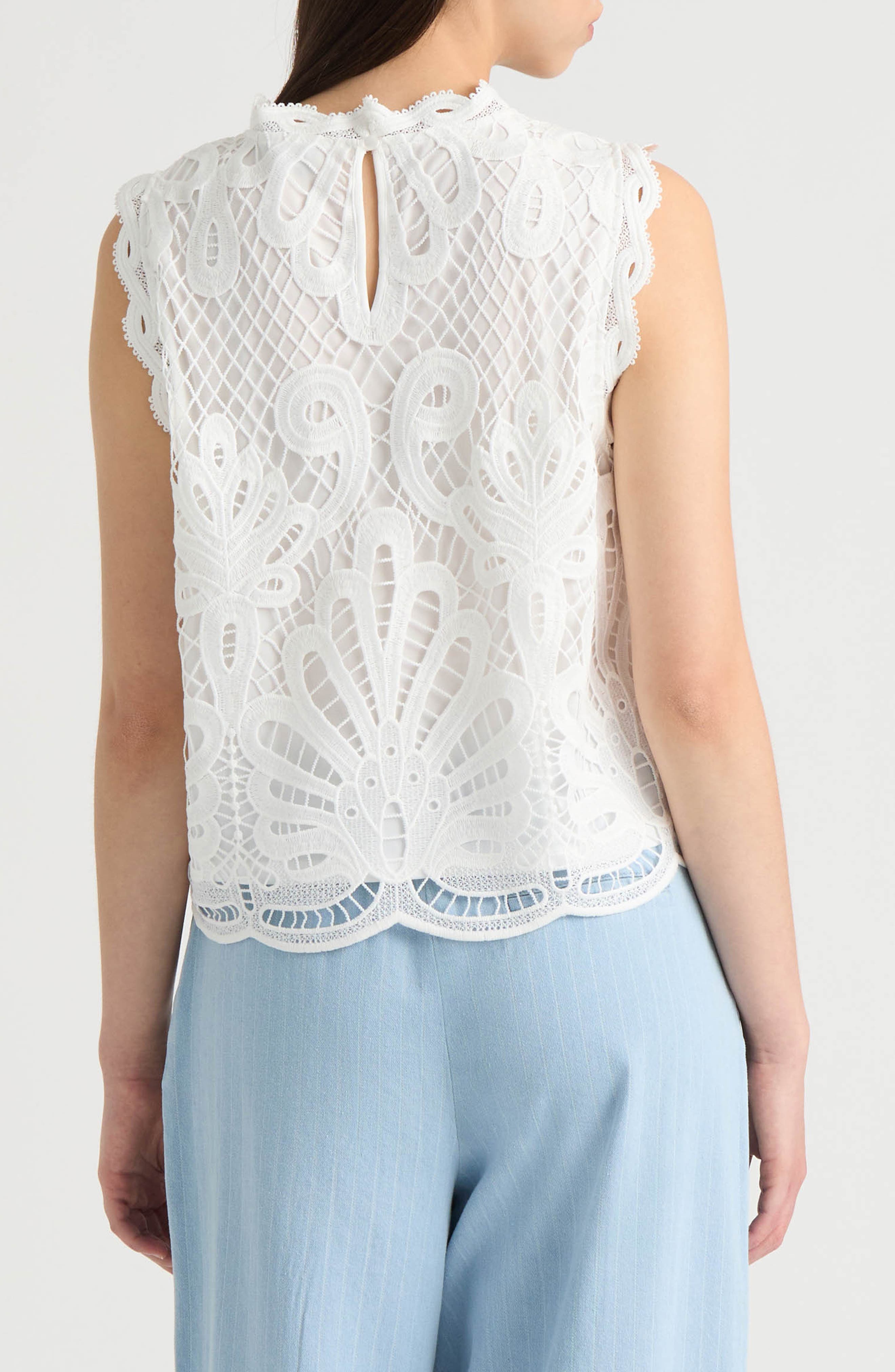 Sleeveless Lace Top - image 2