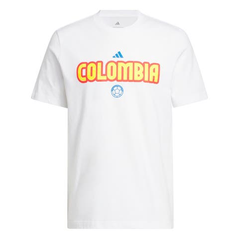 Men's adidas White Colombia National Team Jersey Hook T-Shirt