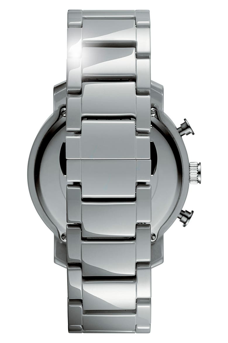 Chrono Ceramic Bracelet Watch, 45mm, Alternate, color, GRAY