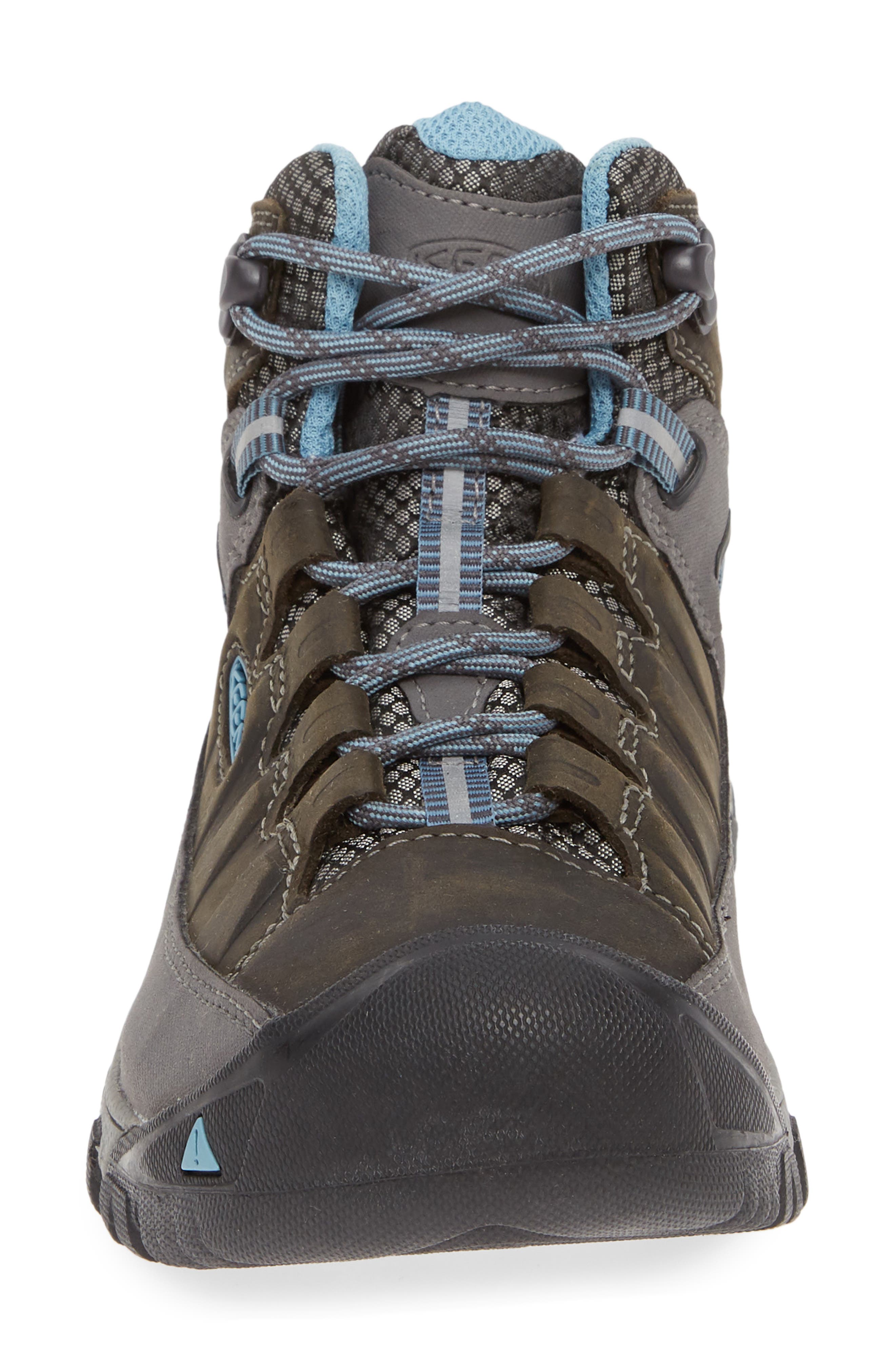 Targhee III Mid Waterproof Hiking Boot, Alternate, color, MAGNET/ ATLANTIC BLUE LEATHER