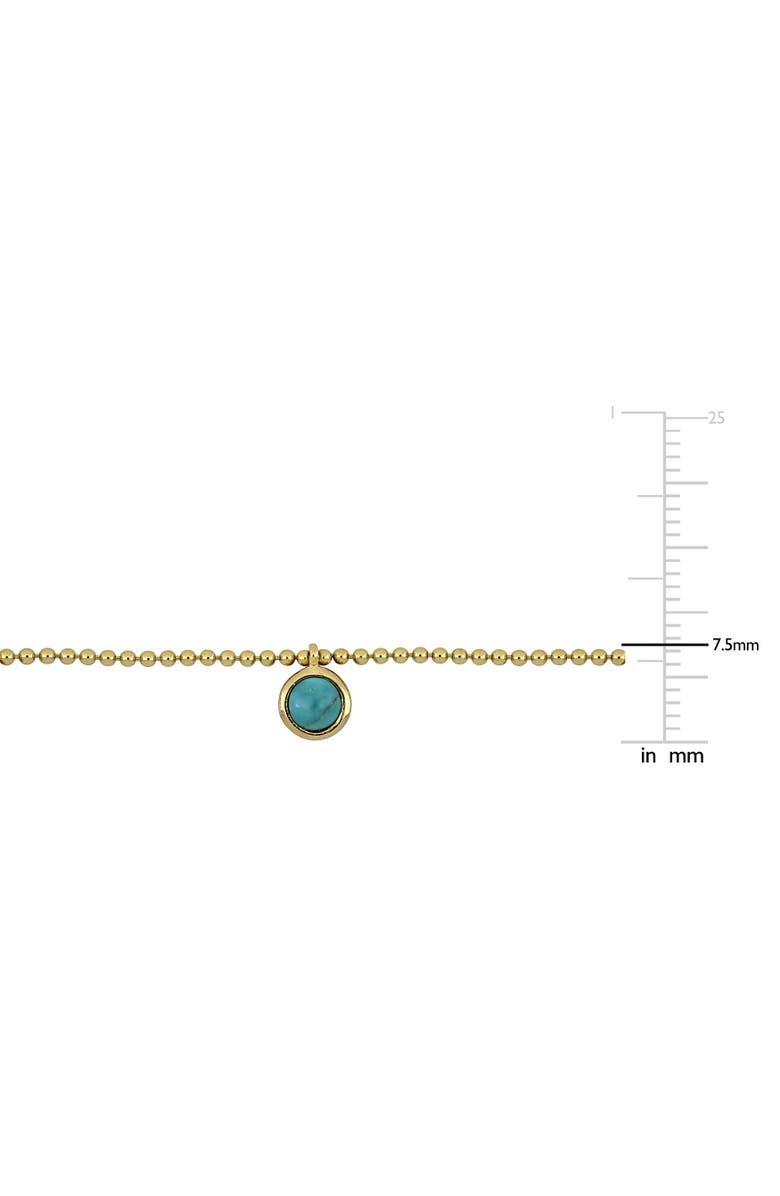 Julianna B. Turquoise & Created White Sapphire Station Necklace, Alternate, color, Turquoise