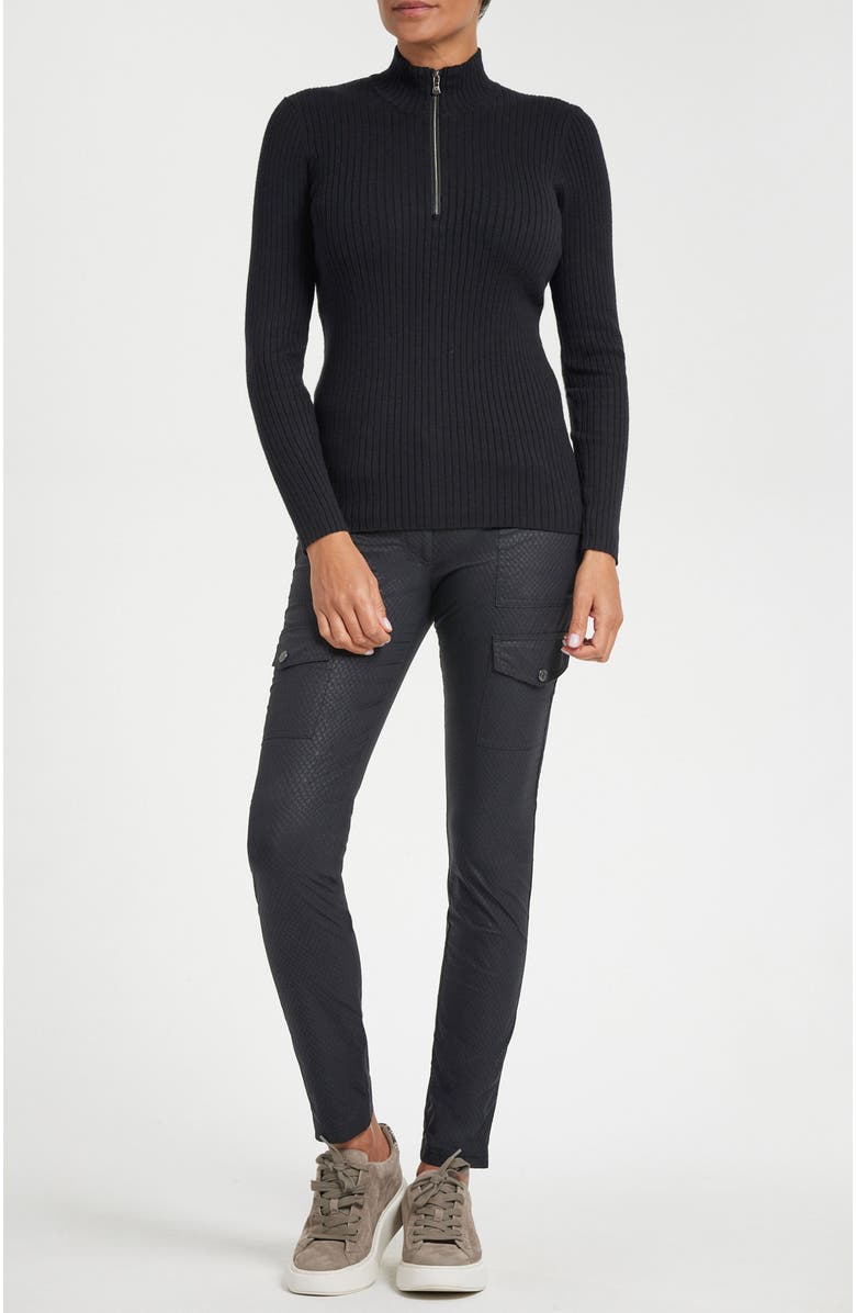 Anatomie Stacey Ribbed Sweater, Alternate, color, Black
