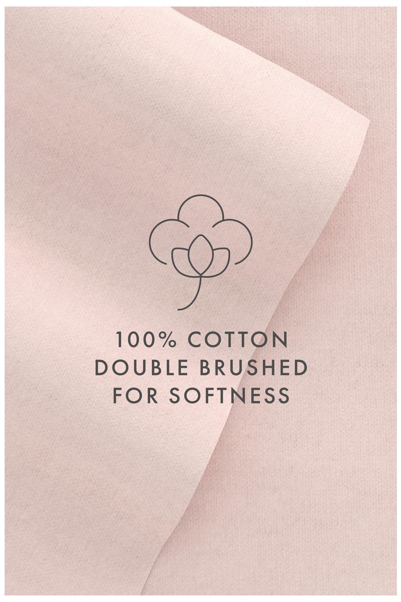 Premium Cotton 4-Piece Ultra Soft Flannel Bed Sheet Set, Alternate, color, BLUSH