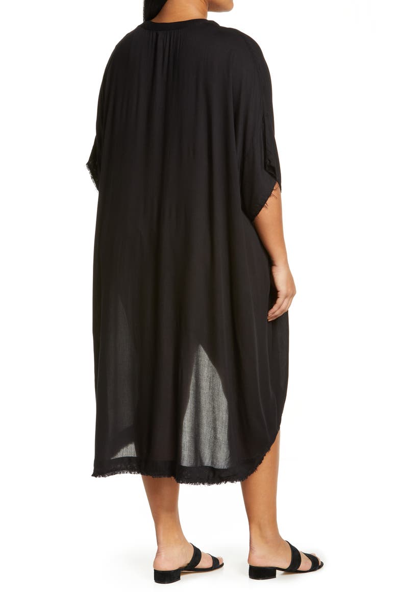 High-Low Cover-Up Dress, Alternate, color, BLACK