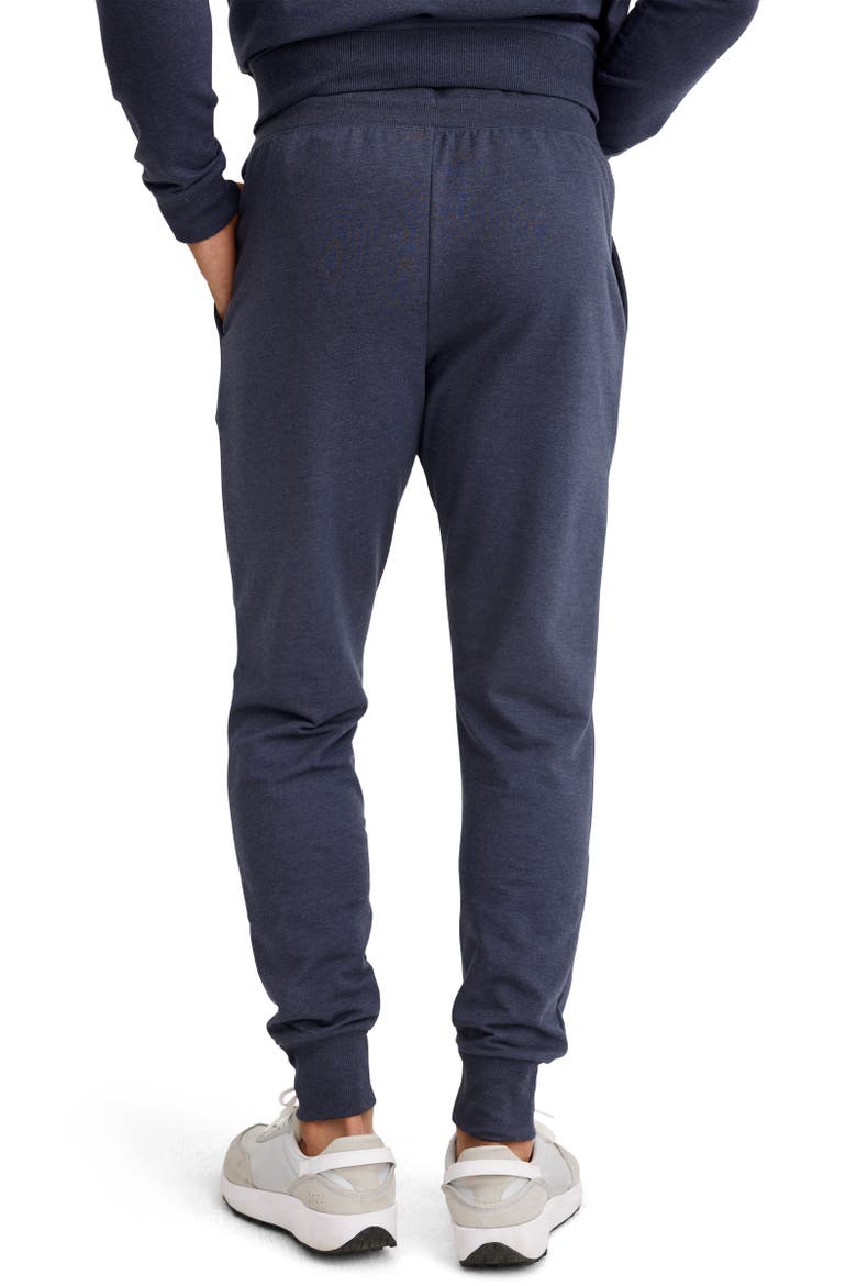 Mens Lightweight Cotton Blend Fleece Jogger, Alternate, color, True Navy Heather