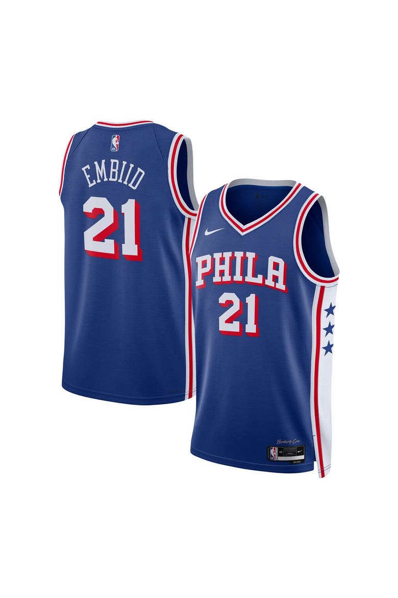 Youth Nike Joel Embiid Royal Philadelphia 76ers Swingman Jersey - Icon Edition, Main, color, Royal