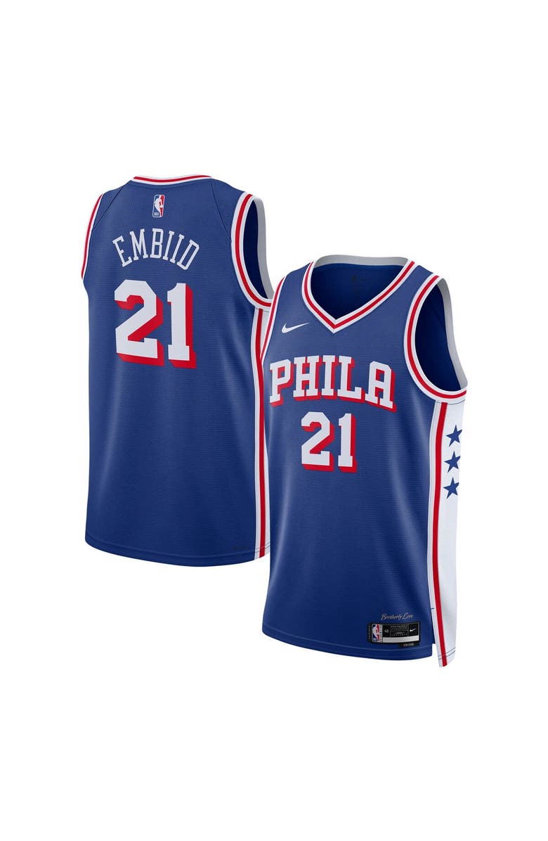 Nike Youth Nike Joel Embiid Royal Philadelphia 76ers Swingman Jersey - Icon Edition, Main, color, Royal