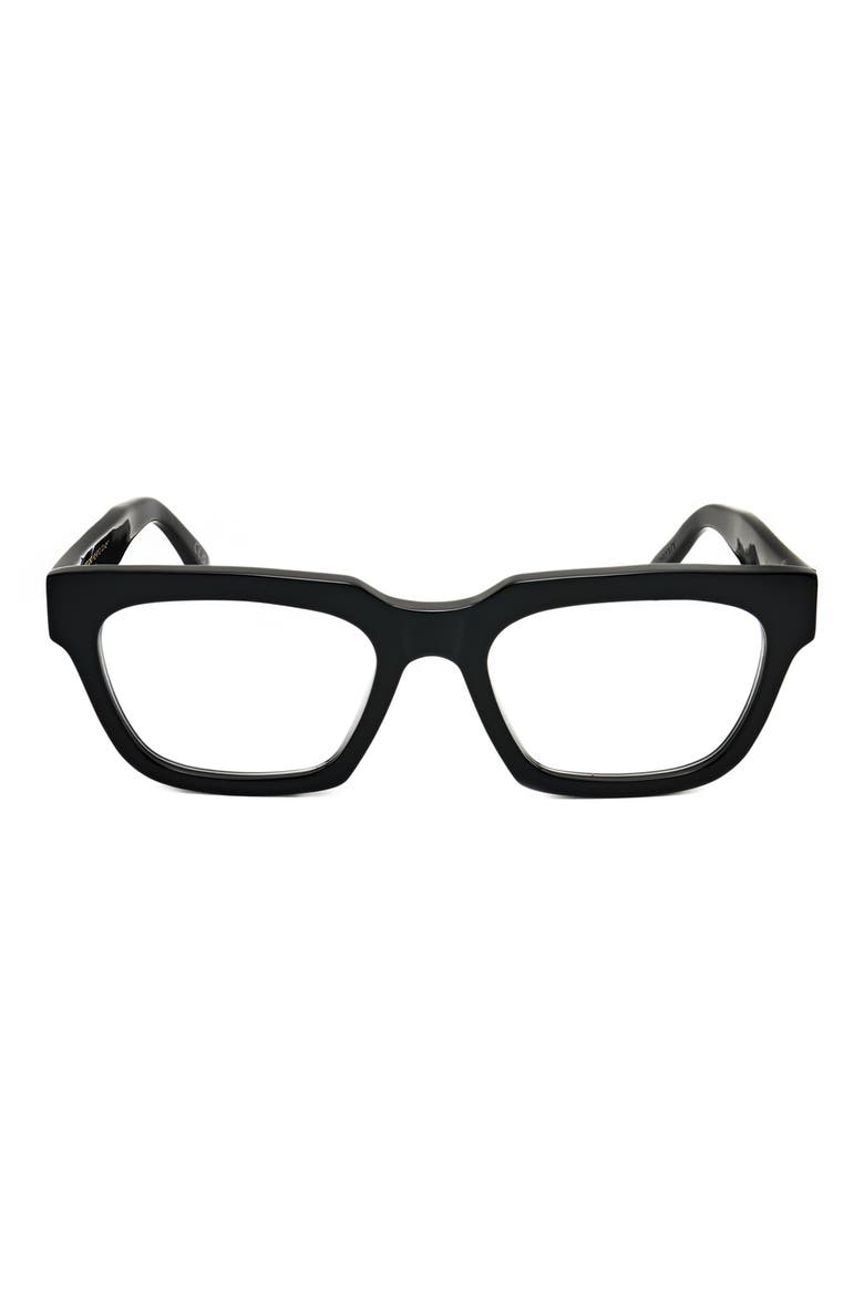54mm Rectangular Reading Glasses, Main, color, BLACK