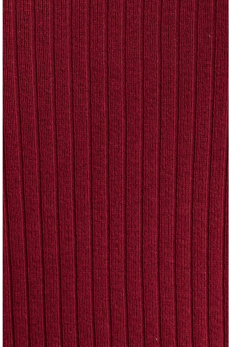 Sutton Mock Neck Long Sleeve Cotton Blend Sweater, Alternate, color, BORDEAUX