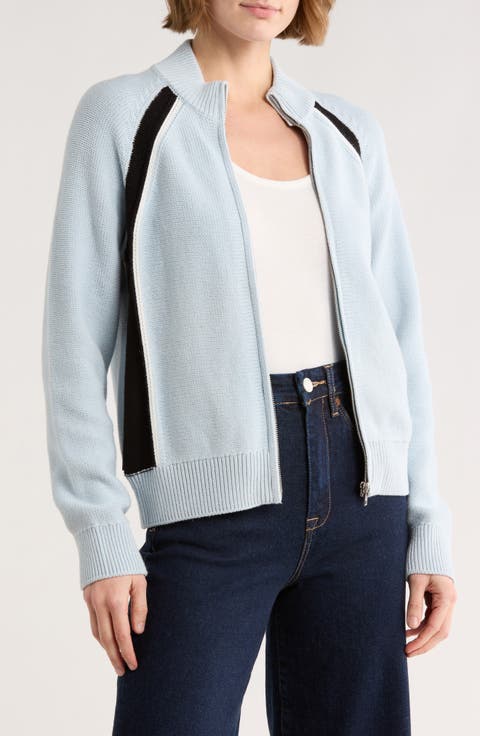 Lizzie Colorblock Zip Cardigan